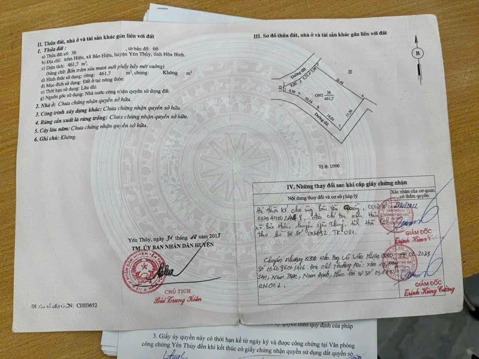 Đất nền Lạc Lương, Yên Thủy 461.7m² - 3 Mặt Tiền Độc Nhất!