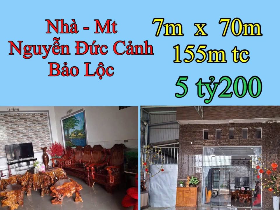 Nhà Mặt Tiền Nguyễn Đức Cảnh, Bảo Lộc - 490m² Kinh Doanh Đắc Lợi