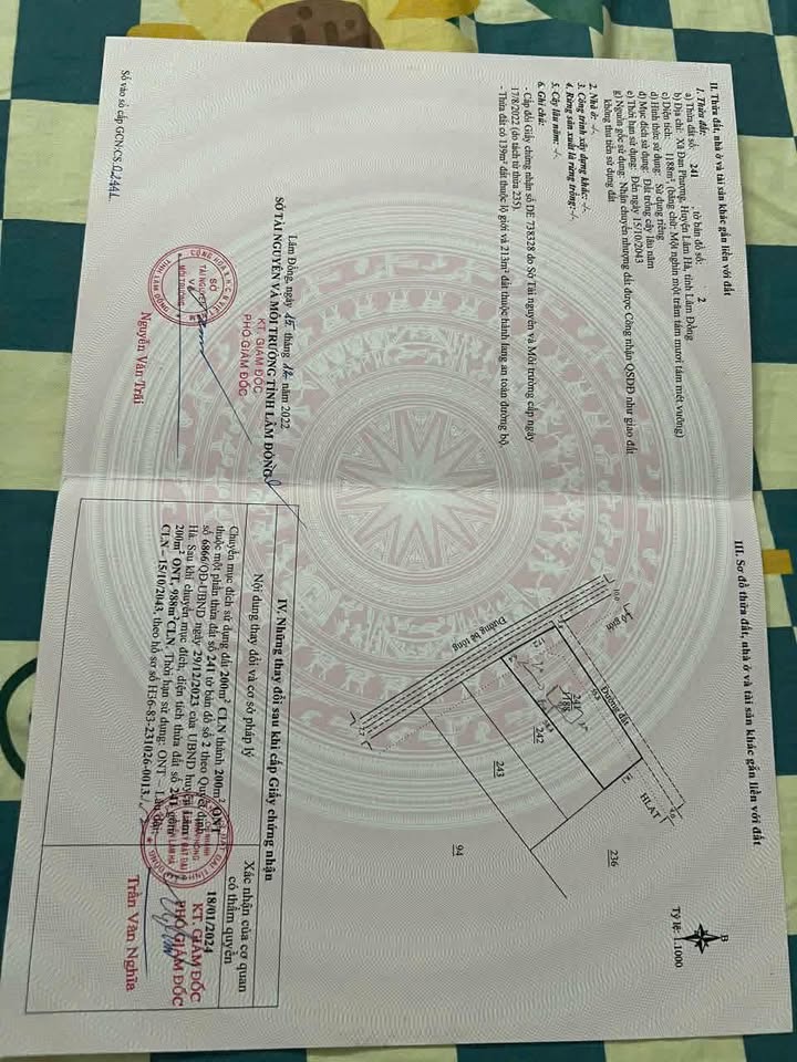 Đất nền Lâm Hà 1188m² - Sẵn 200m² thổ cư, giá 1 tỷ