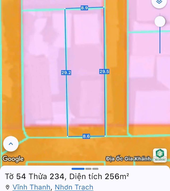 Đất Nền Lô Góc 256m² Vĩnh Thanh, Nhơn Trạch - Ngang 8.6m, Giá Tốt