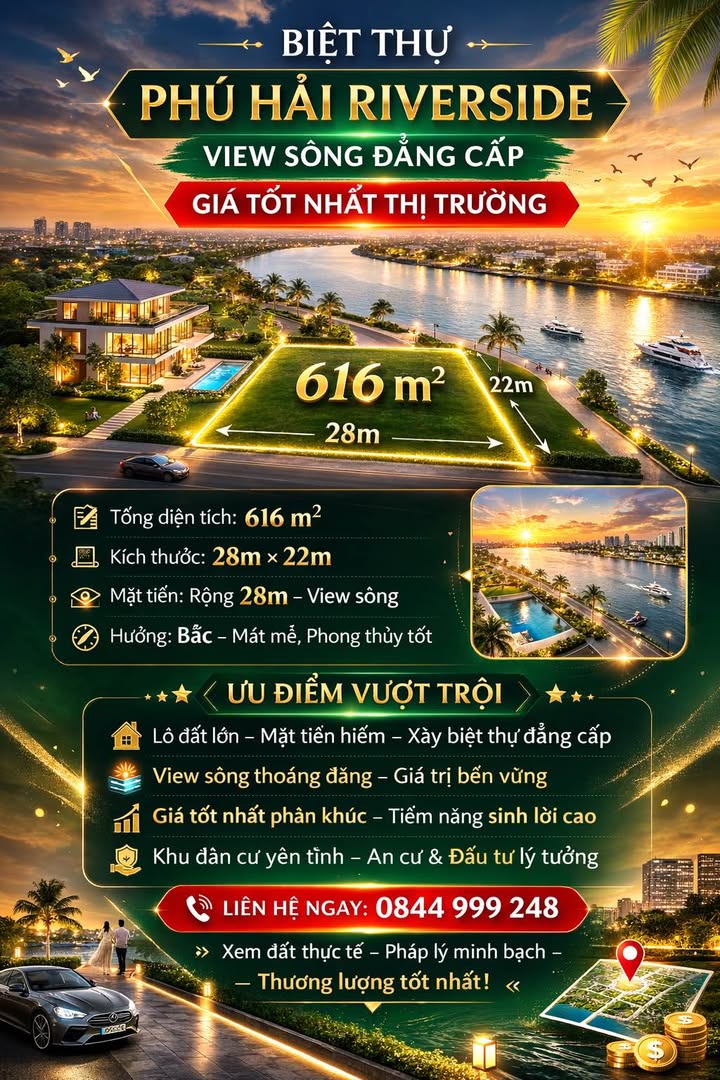 Townhouse Phú Hải Riverside 616m2 - Đầu tư sinh lời