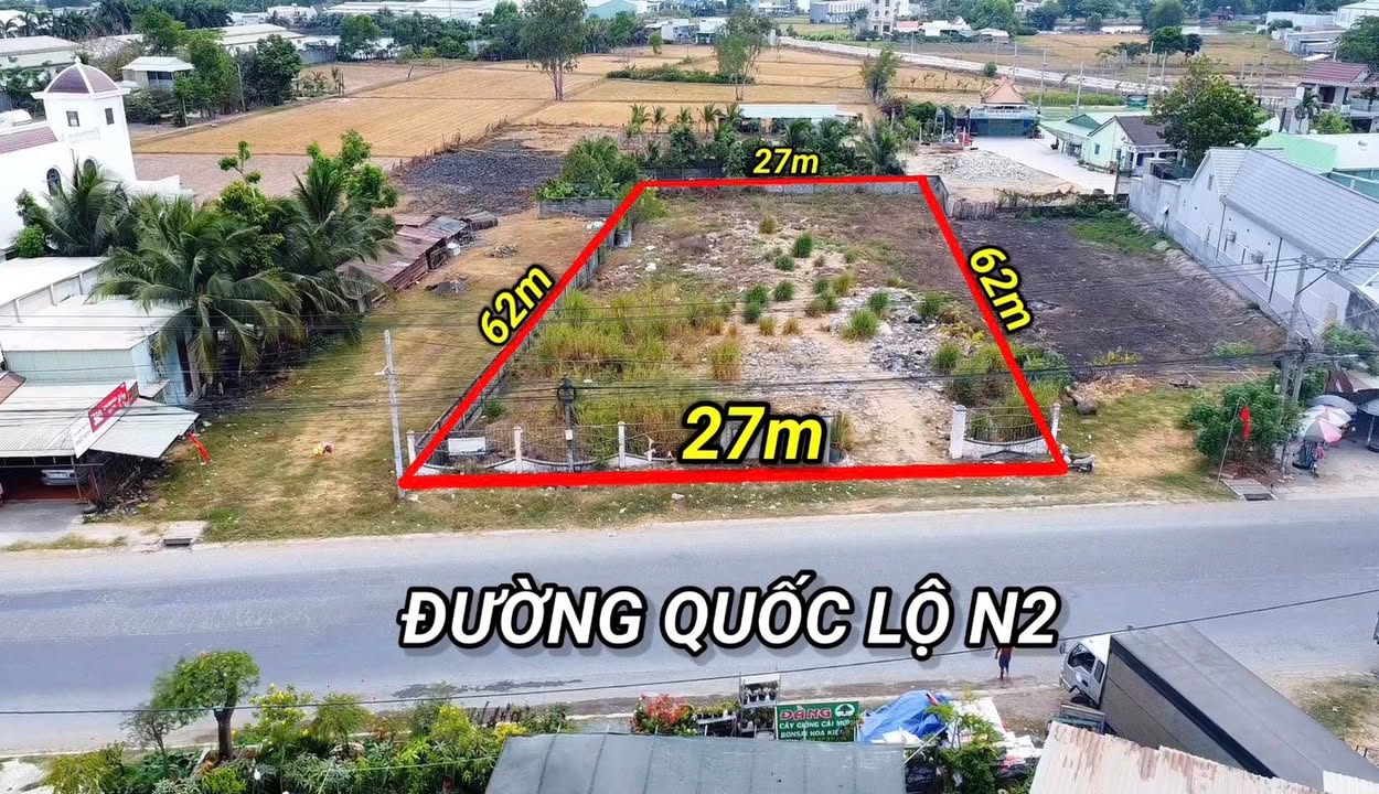 Đất Mặt Tiền Quốc Lộ N2 Đức Hòa 1659m² - Sẵn Sàng Xây Xưởng, Kho Bãi