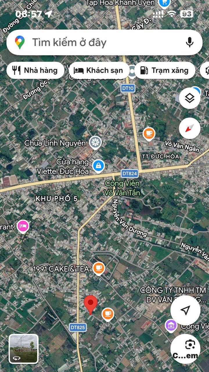 Bán Đất Mặt Tiền Tỉnh Lộ 825, Đức Hòa, Long An - 500m², Sổ Hồng Riêng