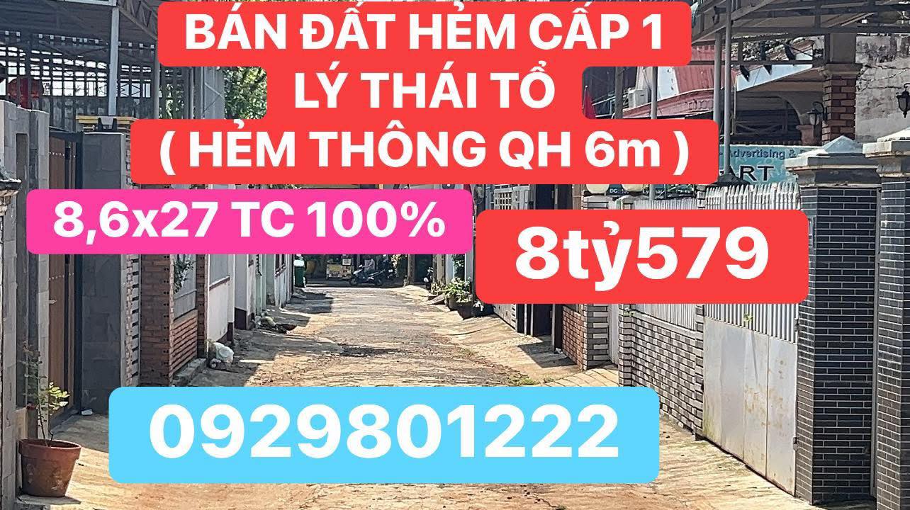 Đất Lý Thái Tổ Buôn Ma Thuột 232m² 8.579 tỷ - Sổ đỏ chính chủ