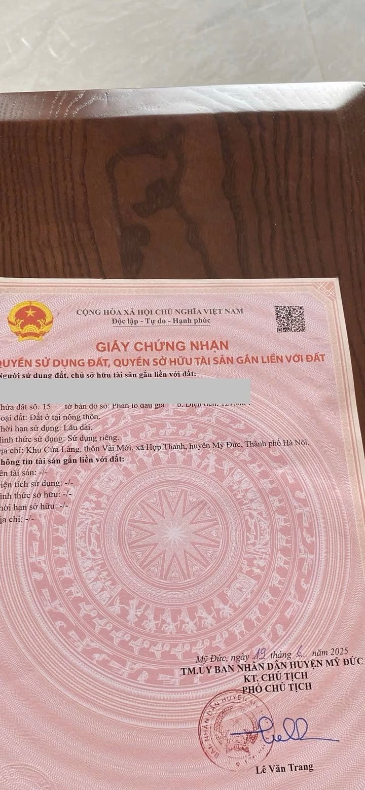 Đất nền Mỹ Đức 121m² – Tiềm năng tăng giá vượt trội!