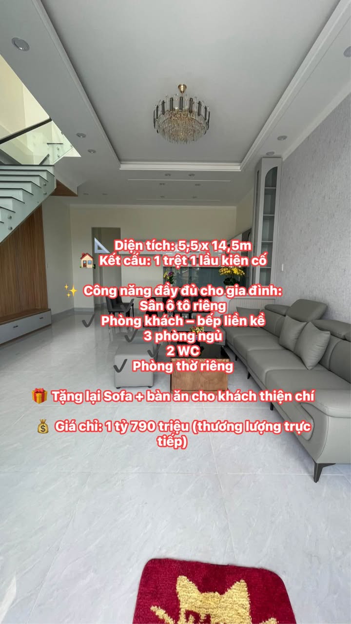 Nhà 1 Trệt 1 Lầu Sát Chợ Đống Đa, Pleiku - 1.79 Tỷ