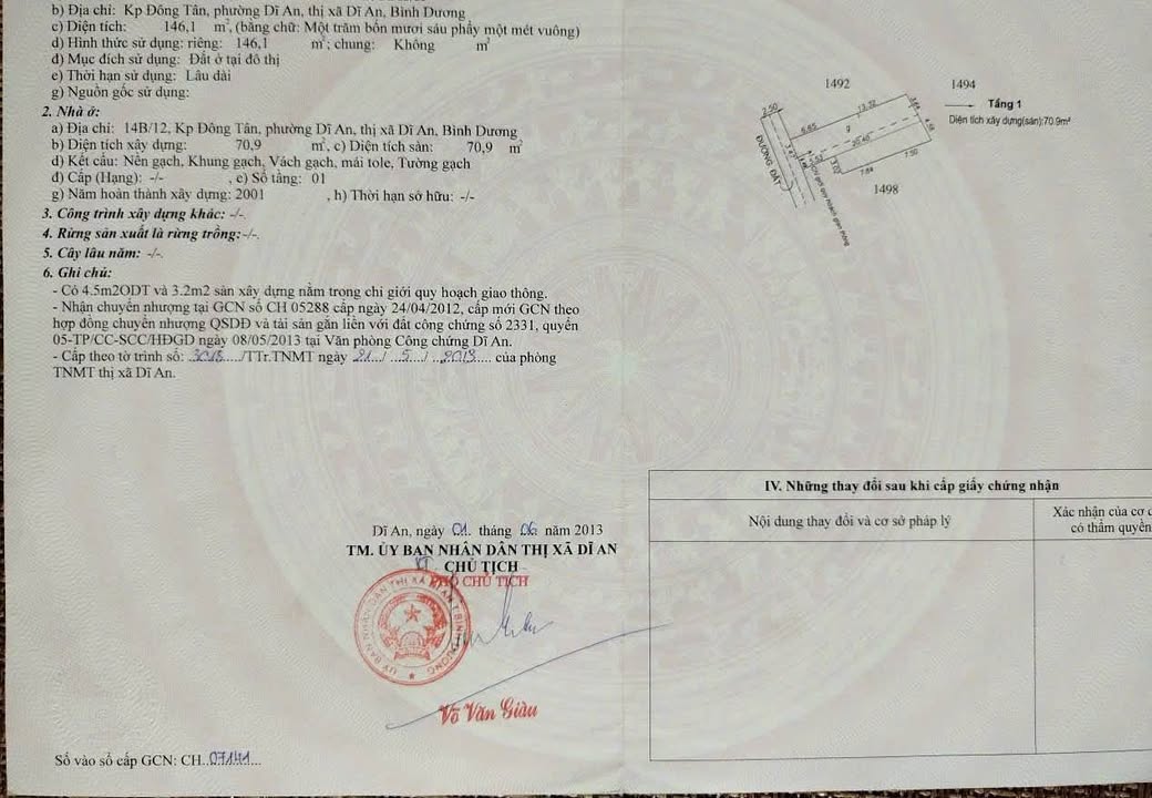 Dãy trọ P. Dĩ An 146m² 5 tỷ - Dòng tiền ổn định 12 triệu/tháng!