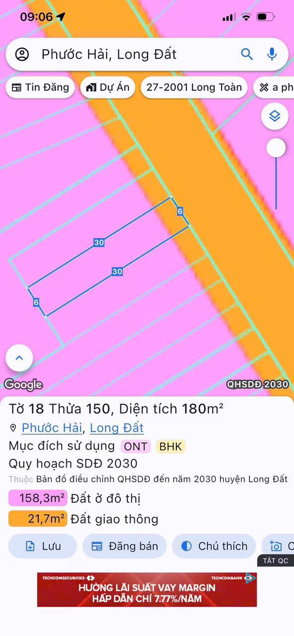 Đất nền Phước Hải, Bà Rịa Vũng Tàu 180m² - Tiềm năng tăng giá vượt trội!
