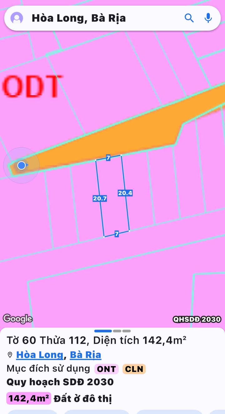Đất nền Bà Rịa 140m² - Sổ hồng riêng, xây nhà vườn thoáng mát