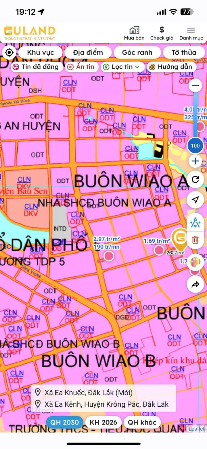 Đất thổ cư 120m² Krông Năng, Đắk Lắk - Gần chợ, QL, giá 899 triệu