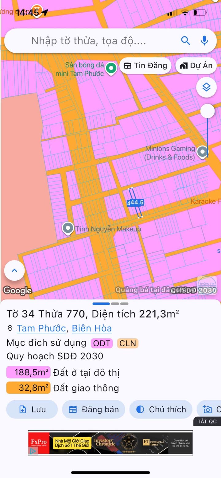 Đất nền Tam Phước Biên Hòa 222m² - Tiềm năng tăng giá vượt trội!
