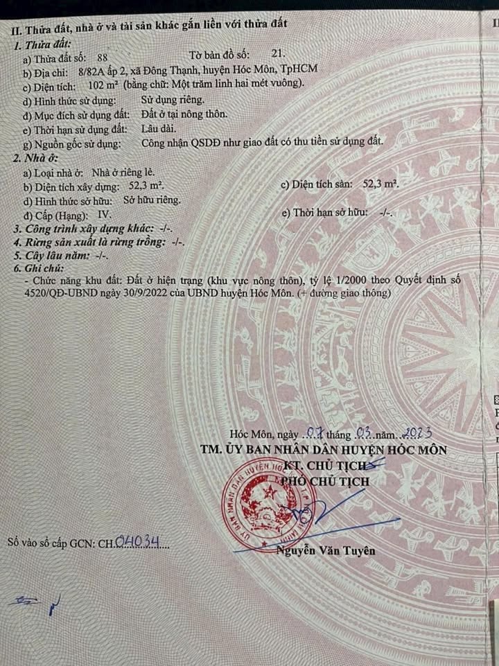 Nhà 110m² sổ hồng riêng, Đông Thạnh Hóc Môn - Giá 2.7 tỷ