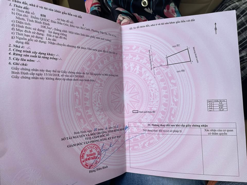 Đất nền mặt tiền Công viên Đập Đá, Tuy Phước - 108m² - Sổ đỏ chính chủ