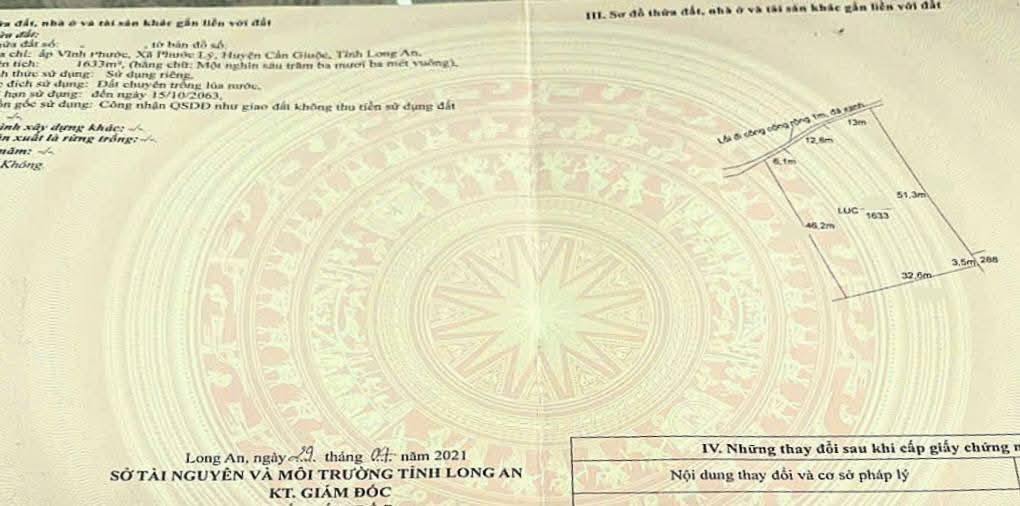 Bán Đất Vườn 1983m² Sổ Hồng Tại Cần Giuộc - Giá Đầu Tư 2.5 Tỷ