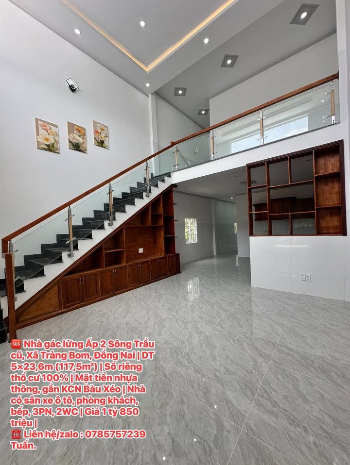 Nhà Gác Lửng 117.5m² Trảng Bom - Ô Tô Vào Tận Nhà, Sổ Riêng!