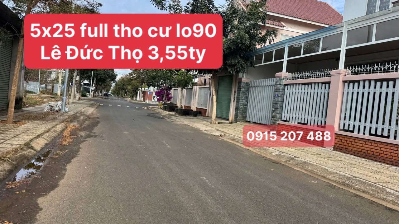 Đất Nền Lê Đức Thọ Đà Lạt 125m² - Sổ Đỏ Full Thổ Cư, Giá 3.55 Tỷ