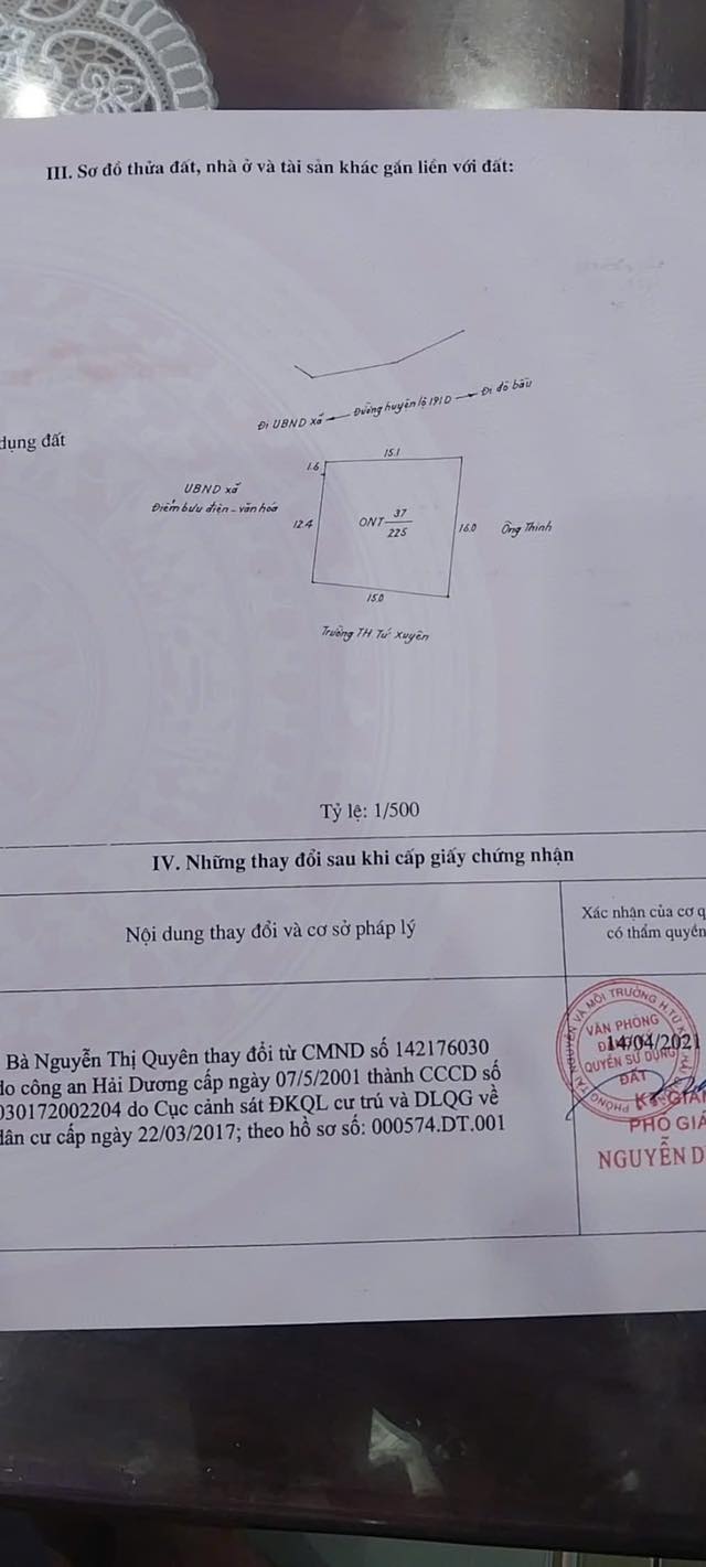 Đất Nền Tứ Kỳ, Hải Dương 225m² - Sổ Đỏ Vuông Vắn, Ô Tô Tới Cửa
