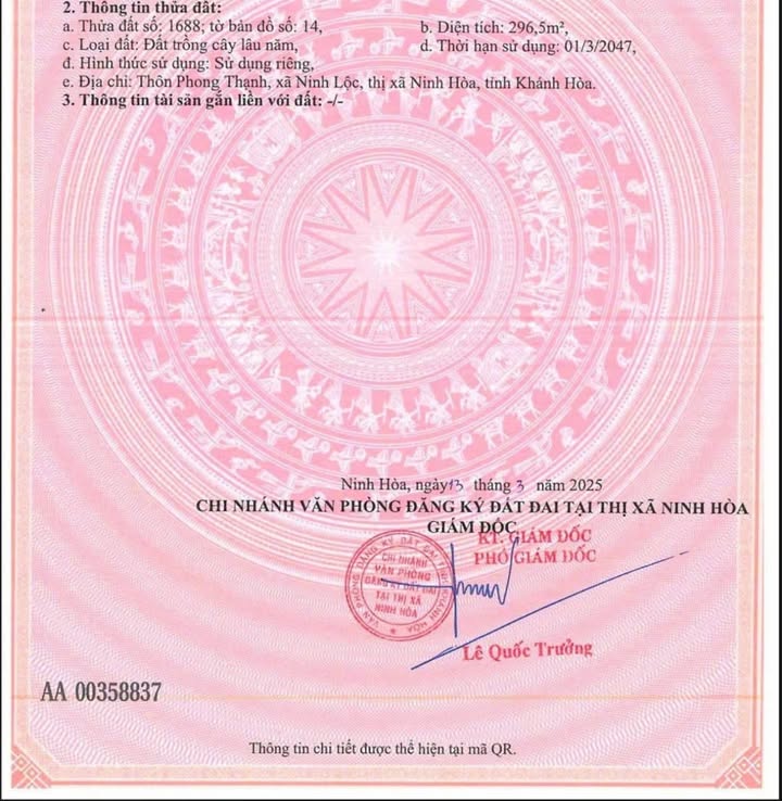 Đất nền Nam Ninh Hòa 275m² 550 triệu - Tiềm năng tăng giá vượt trội!