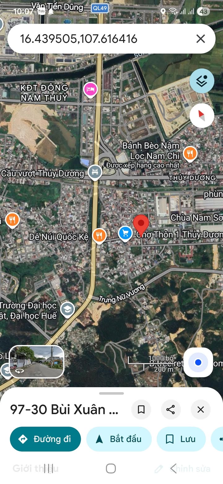 Cho thuê Mặt tiền Bùi Xuân Phái, Huế - 126m² - Dòng tiền ổn định