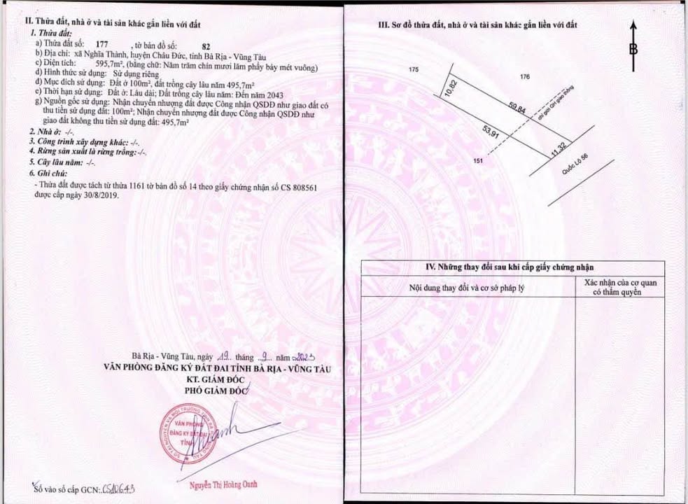 Đất nền Xã Nghĩa Thành 660m² - Sổ đỏ chính chủ, công chứng ngay!