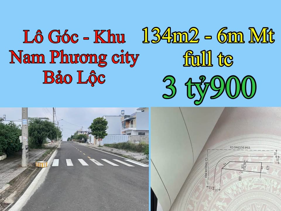 Đất nền Nam Phương City Bảo Lộc 134m² - Đất thổ cư 100%!