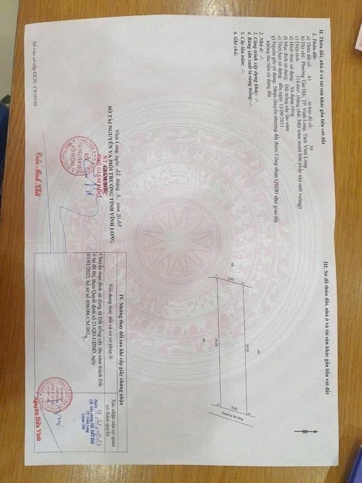 Bán Nền 114.6m² Phường Tân Hội, Vĩnh Long - Sổ Hồng Thổ Cư