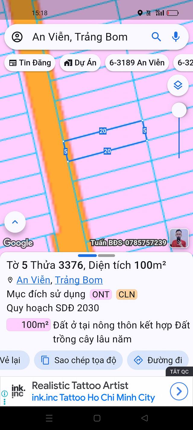 Đất nền Trảng Bom 100m² - Sổ đỏ thổ cư, dân cư đông đúc