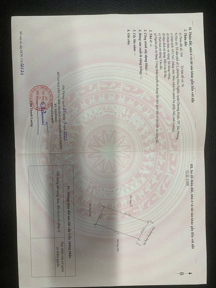 Đất nền Vinhomes Golden City Dương Kinh 8.68 tỷ - Sổ đỏ chính chủ