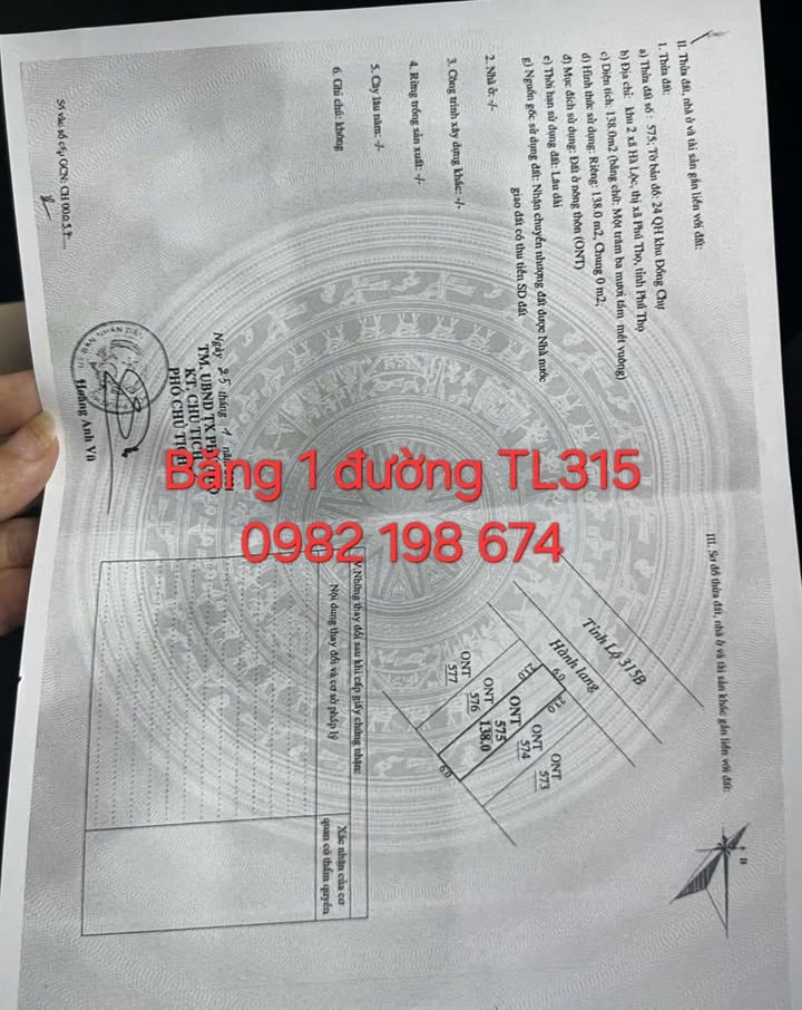 Đất Nền Phú Thọ 138m² - Sát Cao Tốc, Tiềm Năng Kinh Doanh Vượt Trội