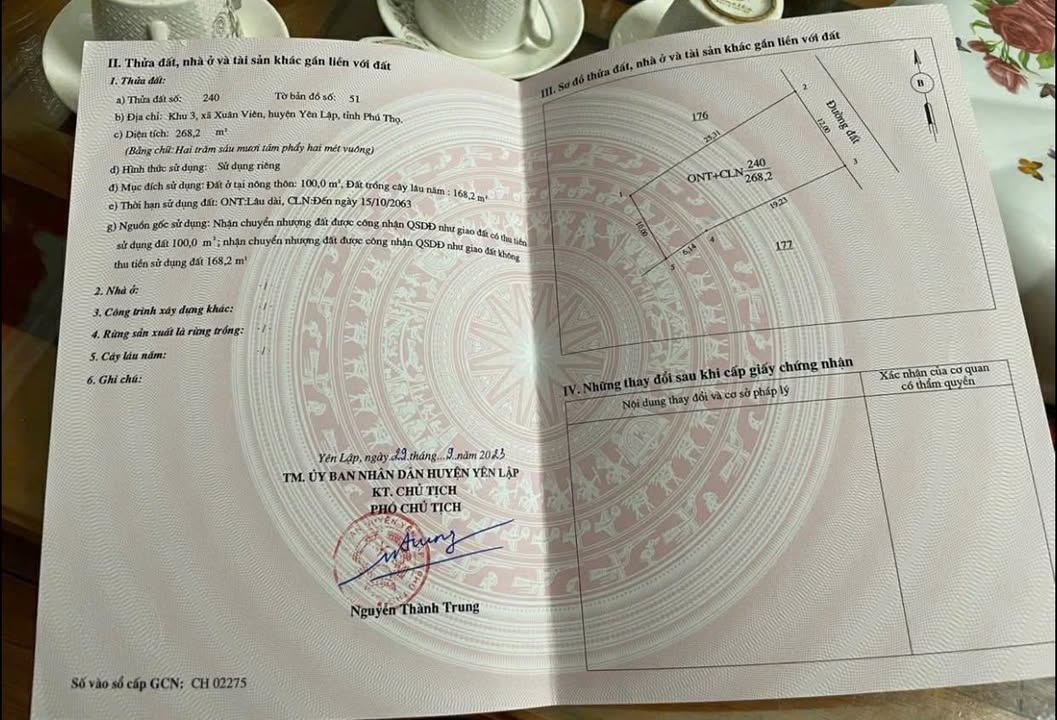 Đất nền 268m² Xã Xuân Viên, Yên Lập - Tiềm năng tăng giá cực tốt!