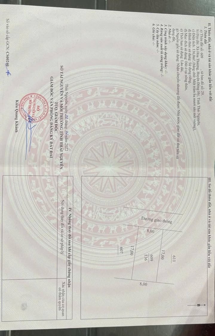 Đất nền 136m² Phường Chùa Hang, TP Thái Nguyên - Giá 1.9 Tỷ, Sổ Đỏ Full Thổ Cư