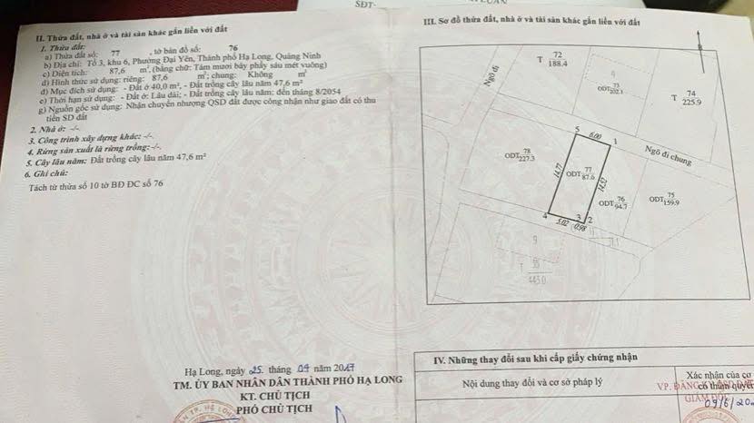 Đất nền Đại Yên, Chương Mỹ 87m² - Tiềm năng tăng giá vượt trội!