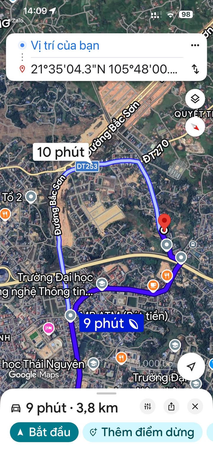 Đất nền Sông Công 100m² giá 1.7 tỷ - Sổ đỏ chính chủ!