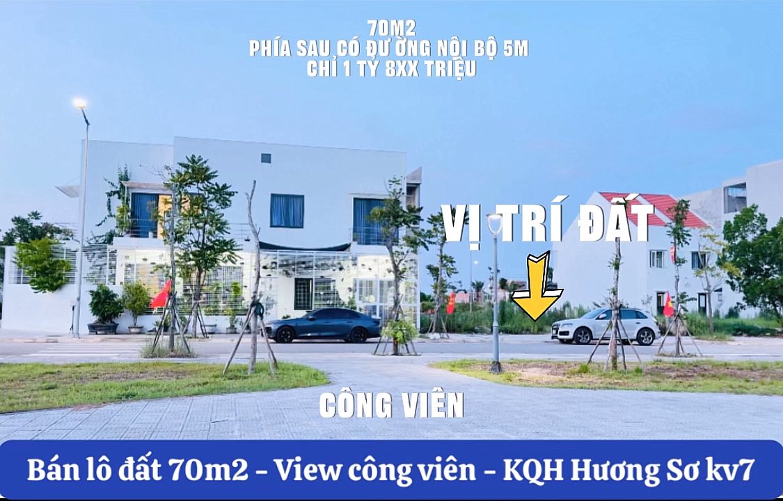 Đất nền Khu Quy Hoạch Hương Sơ, Huế 70m² - View công viên, tiềm năng tăng giá!