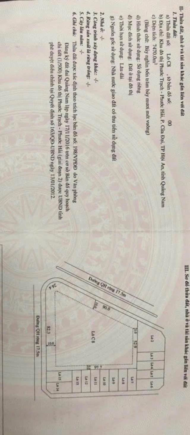 Đất nền Cửa Đại Hội An 747m² - Tiềm năng tăng giá vượt trội!