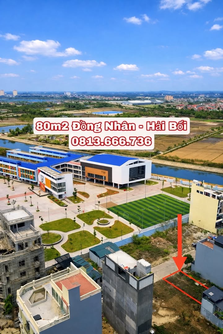 Đất Tái Định Cư Hải Bối 80m² - Đối diện TP Thông Minh, Sổ Đỏ Sẵn Sàng