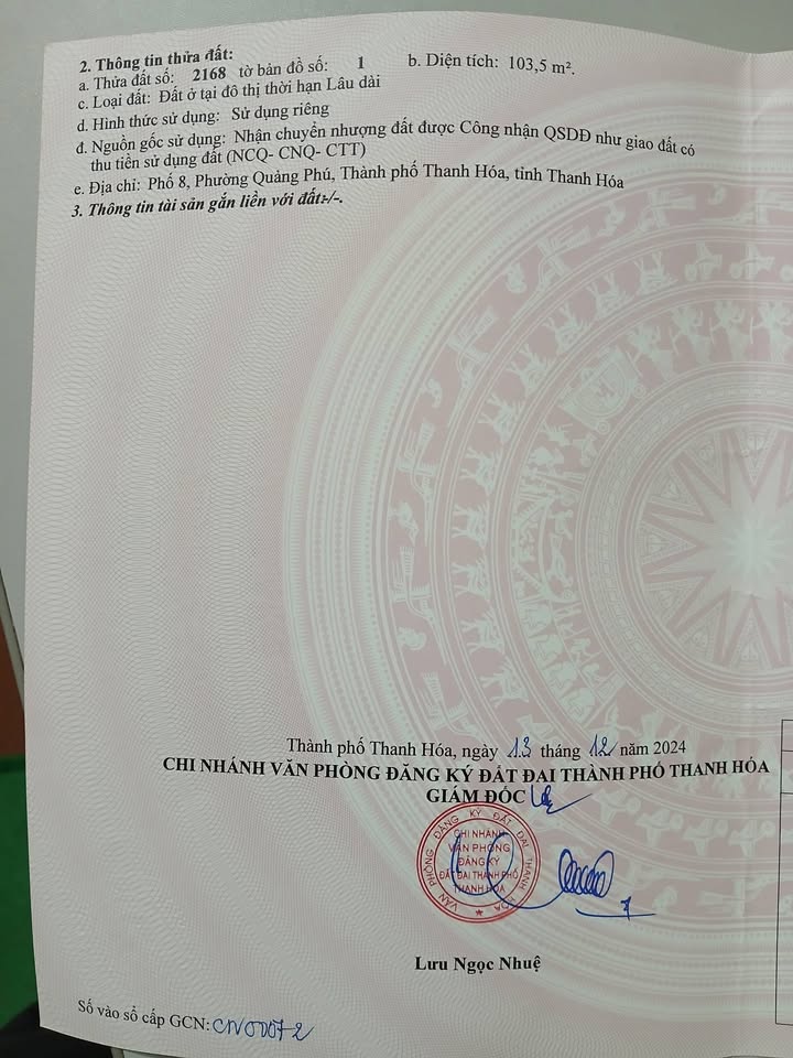 Nhà cấp 4 An Dương Vương, Thanh Hóa 103.5m² - Chính chủ bán gấp!