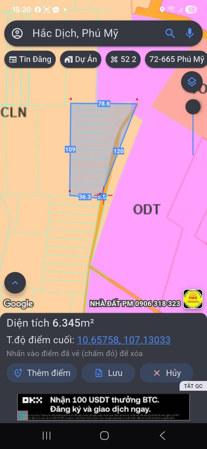 Đất Nền Liền Kề Mặt Tiền 120m Đường 5m Tân Thành, TP.HCM - 600m²