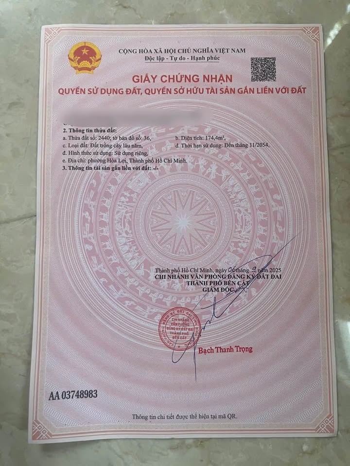 Đất nền Phú Hòa, Thủ Dầu Một 175m² giá 1.1 tỷ - Sổ đỏ chính chủ