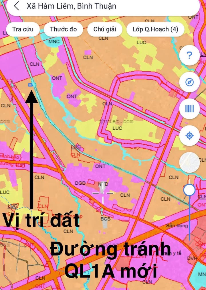 Đất nền Hàm Liêm 1584m² - Pháp lý rõ ràng, view kênh nước!