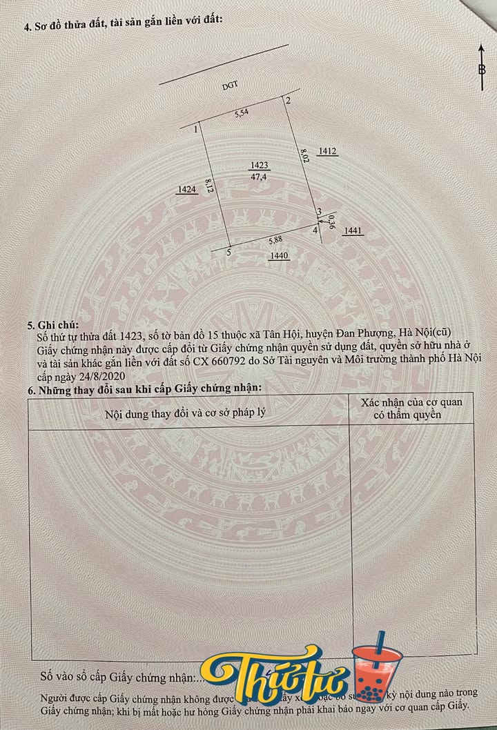 Đất nền Đan Phượng 47.4m² mặt tiền rộng - Sổ đỏ chính chủ