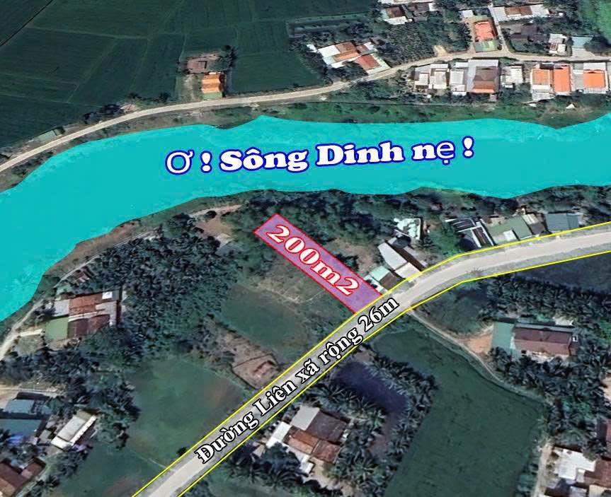 Đất Nền Mặt Tiền Liên Xã, Ninh Hòa 200m² - View Sông, Giá 950 Triệu
