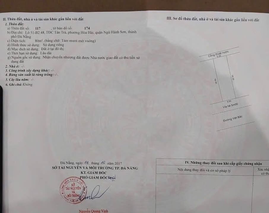 Đất nền Việt Bắc, Ngũ Hành Sơn 80m² giá 5.5 tỷ - Sổ đỏ chính chủ!