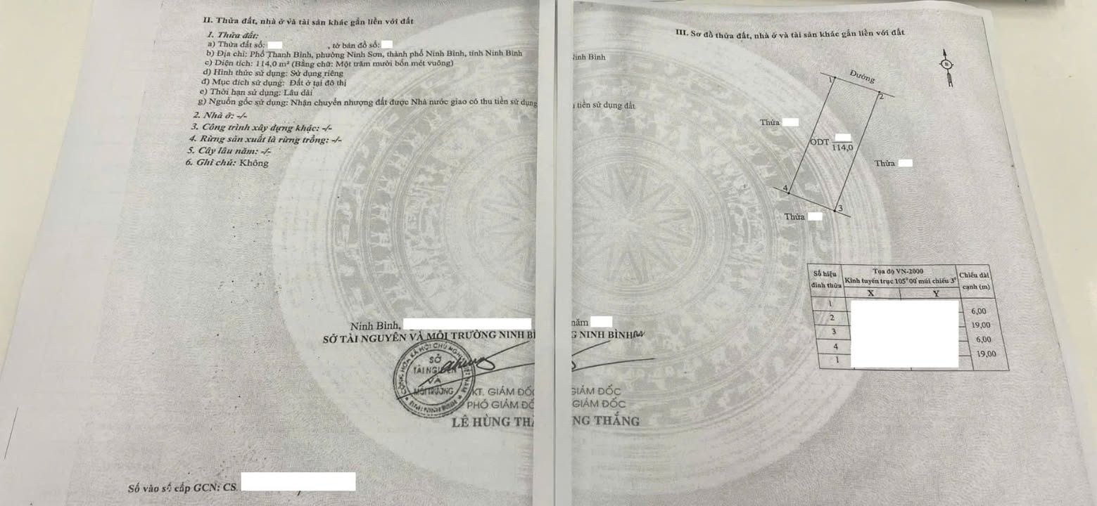 Đất nền Thành phố Tam Điệp 114m² - Tiềm năng tăng giá!