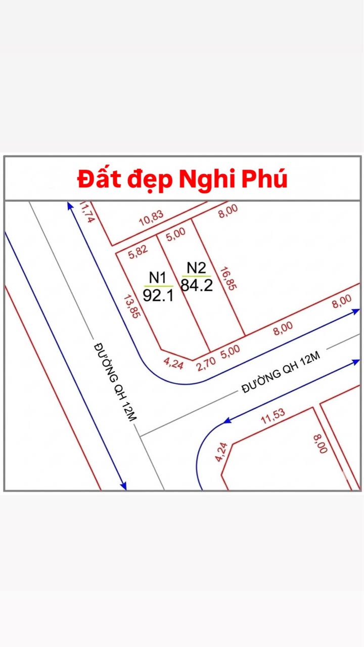 Đất Nền 4.x Tỷ Đường Trường Văn Lĩnh, Vinh Phú, TP Vinh - Sổ Đỏ Sẵn Sàng