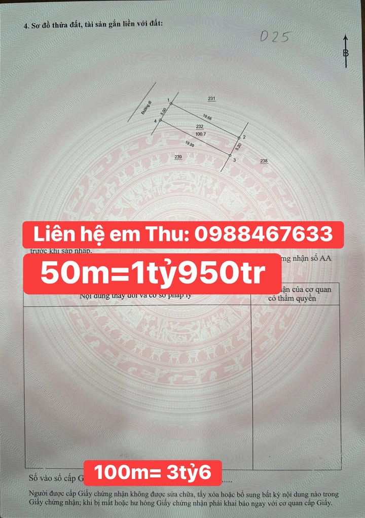 Đất nền Tây Mỗ 50m² 1.95 tỷ - Sổ đỏ chính chủ, vị trí đắc địa!