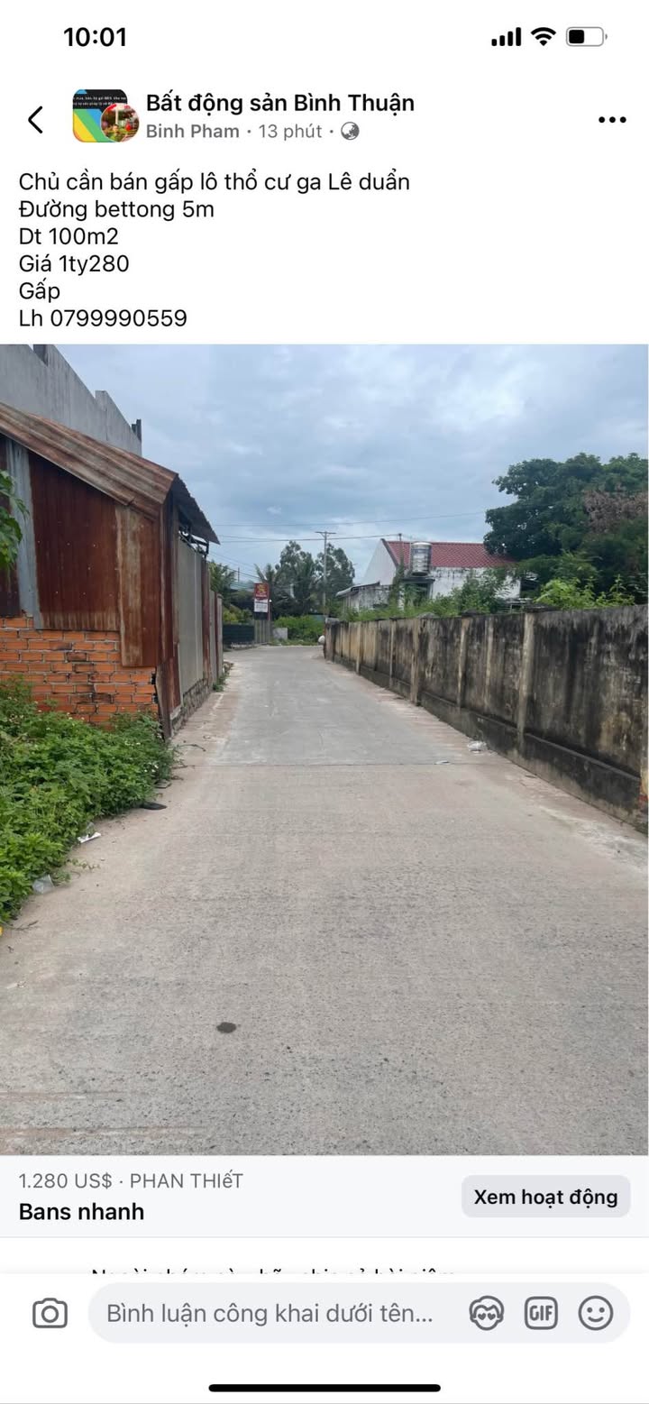 Đất nền Tuy Phong 115m² - Sổ đỏ chính chủ, mặt tiền bê tông!