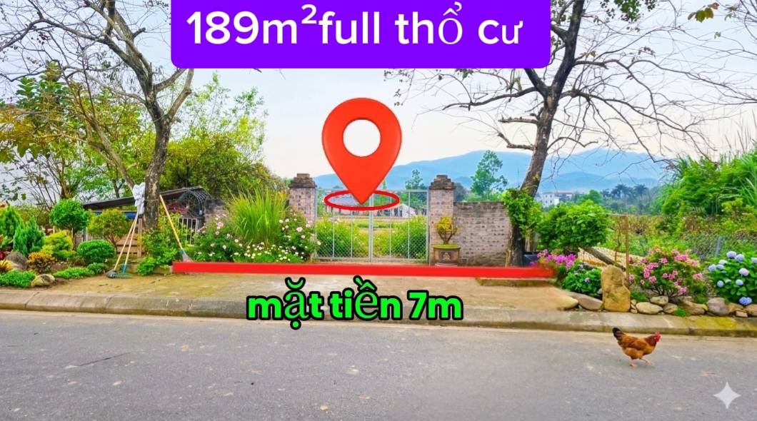 Đất nền Khu TĐC Vai Réo Quốc Oai 189m² - Sổ đỏ chính chủ