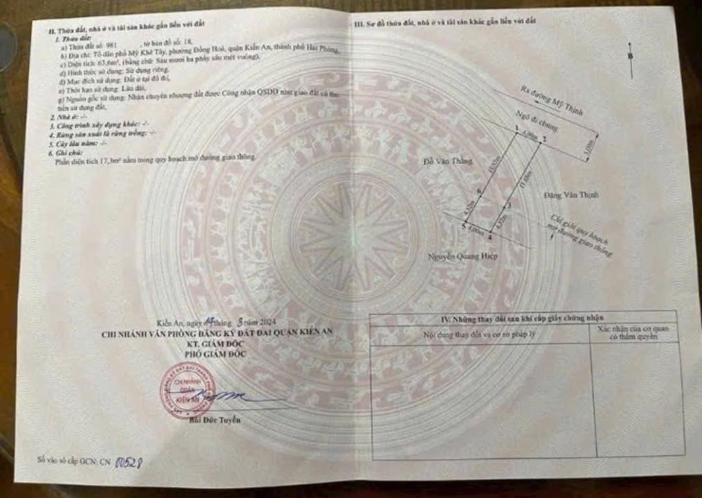 Đất nền Đồng Hoà Kiến An 63.7m² giá 3.25 tỷ - Sổ đỏ chính chủ