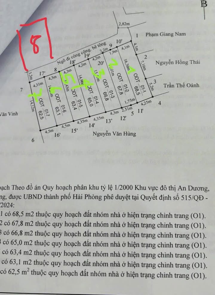 Bán Đất 70m² Ngõ Ô Tô Nam Sơn, Hải Phòng - Giá 1.75 Tỷ